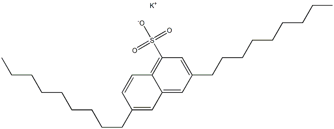 3,6-Dinonyl-1-naphthalenesulfonic acid potassium salt 结构式