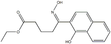 5-(1-Hydroxy-2-naphthalenyl)-5-hydroxyiminopentanoic acid ethyl ester 结构式