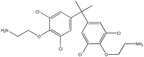 2,2'-[Isopropylidenebis(2,6-dichloro-4,1-phenyleneoxy)]bis(ethanamine) 结构式