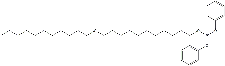 Phosphorous acid 11-(undecyloxy)undecyldiphenyl ester 结构式