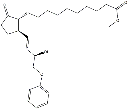 (13E,15R)-1-[2-(Methoxycarbonyl)ethyl]-15-hydroxy-16-phenoxy-17,18,19,20-tetranorprost-13-en-9-one 结构式