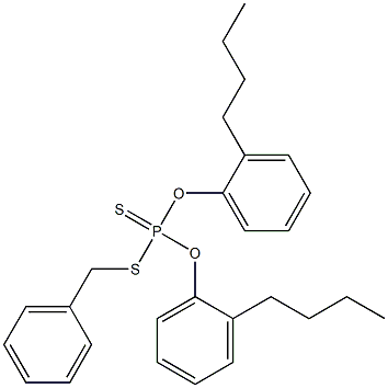 Dithiophosphoric acid O,O-bis(2-butylphenyl)S-benzyl ester 结构式