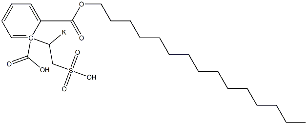 Phthalic acid 1-pentadecyl 2-(1-potassiosulfoethyl) ester 结构式