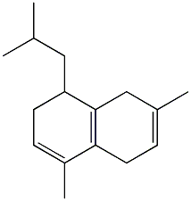 2,5-Dimethyl-8-isobutyl-1,4,7,8-tetrahydronaphthalene 结构式