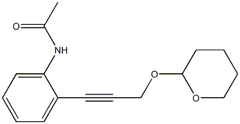 N-[2-[3-[(Tetrahydro-2H-pyran)-2-yloxy]-1-propynyl]phenyl]acetamide 结构式