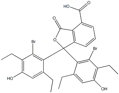 1,1-Bis(6-bromo-2,5-diethyl-4-hydroxyphenyl)-1,3-dihydro-3-oxoisobenzofuran-4-carboxylic acid 结构式