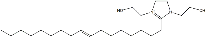 2-(8-Heptadecenyl)-4,5-dihydro-1,3-bis(2-hydroxyethyl)-1H-imidazol-3-ium 结构式