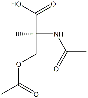 [S,(-)]-2-Acetylamino-3-acetyloxy-2-methylpropionic acid 结构式