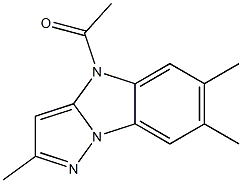 4-Acetyl-2,6,7-trimethyl-4H-pyrazolo[1,5-a]benzimidazole 结构式