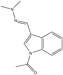 1-Acetyl-1H-indole-3-carbaldehyde dimethyl hydrazone 结构式