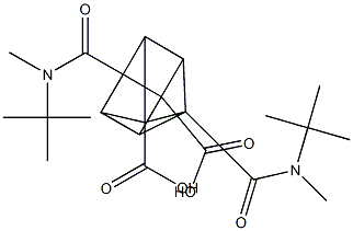 2,7-Bis[[methyl(tert-butyl)amino]carbonyl]pentacyclo[4.2.0.02,5.03,8.04,7]octane-1,4-dicarboxylic acid 结构式