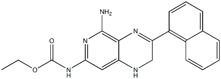 N-[(5-Amino-1,2-dihydro-3-(1-naphthalenyl)pyrido[3,4-b]pyrazin)-7-yl]carbamic acid ethyl ester 结构式
