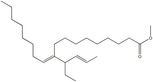 (10E)-10-[(E)-1-Ethyl-2-butenyl]-10-octadecenoic acid methyl ester 结构式