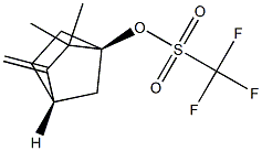 (1S,4S)-1-(Trifluoromethylsulfonyloxy)-2,2-dimethyl-3-methylenebicyclo[2.2.1]heptane 结构式