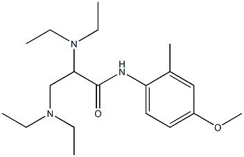 2,3-Bis(diethylamino)-N-(2-methyl-4-methoxyphenyl)propionamide 结构式