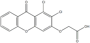 (9-Oxo-1,2-dichloro-9H-xanthen-3-yloxy)acetic acid 结构式