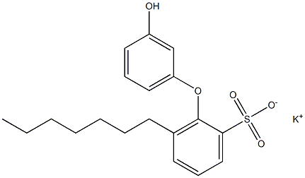 3'-Hydroxy-6-heptyl[oxybisbenzene]-2-sulfonic acid potassium salt 结构式