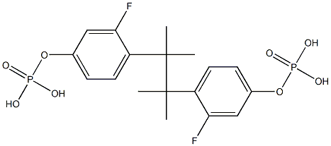 4,4'-(1,1,2,2-Tetramethyl-1,2-ethanediyl)bis(3-fluorophenol phosphate) 结构式