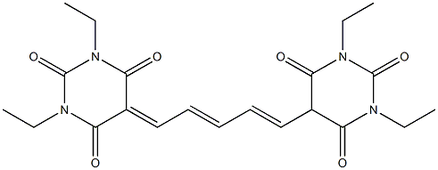 5-[5-[(1,3-Diethylhexahydro-2,4,6-trioxopyrimidin)-5-yl]-2,4-pentadienylidene]-1,3-diethyl-2,4,6(1H,3H,5H)-pyrimidinetrione 结构式