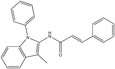 N-(1-Phenyl-3-methyl-1H-indol-2-yl)-3-phenylpropenamide 结构式