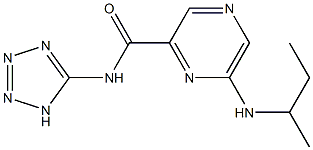 6-sec-Butylamino-N-(1H-tetrazol-5-yl)pyrazine-2-carboxamide 结构式