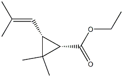 [1S,3R,(-)]-2,2-Dimethyl-3-(2-methyl-1-propenyl)cyclopropane-1-carboxylic acid ethyl ester 结构式