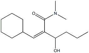 (Z)-N,N-Dimethyl-2-(cyclohexylmethylene)-3-hydroxyhexanamide 结构式