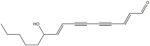 (2E,8E)-10-Hydroxy-2,8-pentadecadiene-4,6-diynal 结构式