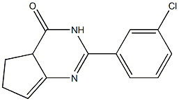 2-(3-Chlorophenyl)-5,6-dihydro-3H-cyclopentapyrimidin-4(4aH)-one 结构式