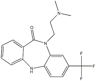 10,11-Dihydro-10-[2-(dimethylamino)ethyl]-8-trifluoromethyl-5H-dibenzo[b,e][1,4]diazepin-11-one 结构式