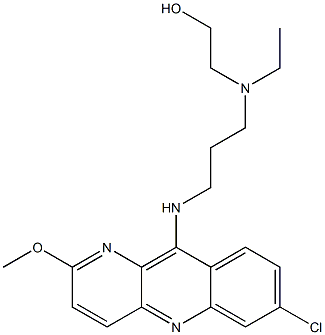 2-[[3-[(7-Chloro-2-methoxybenzo[b]-1,5-naphthyridin-10-yl)amino]propyl]ethylamino]ethanol 结构式