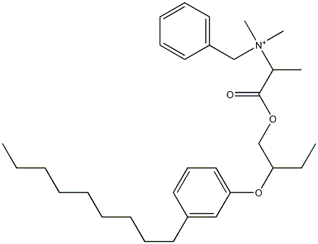 N,N-Dimethyl-N-benzyl-N-[1-[[2-(3-nonylphenyloxy)butyl]oxycarbonyl]ethyl]aminium 结构式