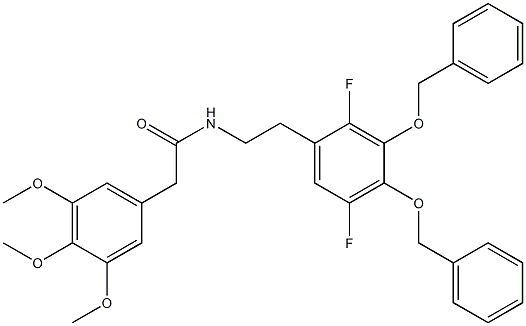 N-[2-[2,5-Difluoro-3,4-bis(benzyloxy)phenyl]ethyl]-2-(3,4,5-trimethoxyphenyl)acetamide 结构式