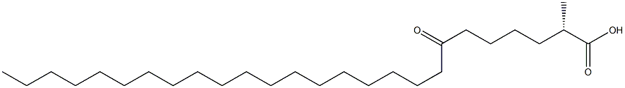 [S,(+)]-2-Methyl-7-oxohexacosanoic acid 结构式