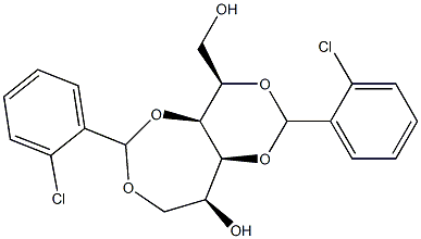 2-O,4-O:3-O,6-O-Bis(2-chlorobenzylidene)-L-glucitol 结构式