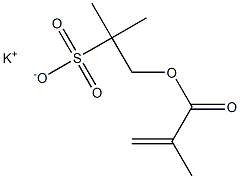 1-(Methacryloyloxymethyl)-1-methylethanesulfonic acid potassium salt 结构式
