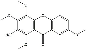 1,3,4,7-Tetramethoxy-2-hydroxyxanthone 结构式