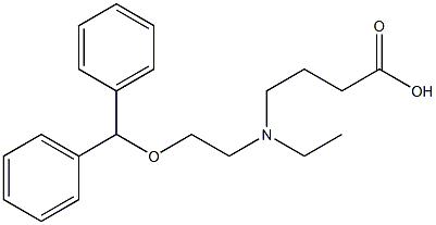 4-[Ethyl[2-(benzhydryloxy)ethyl]amino]butanoic acid 结构式