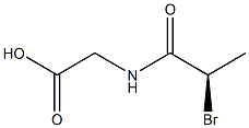 (+)-N-[(R)-2-Bromopropionyl]glycine 结构式