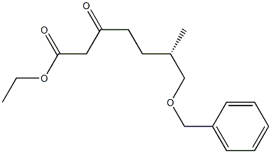 (S)-7-Benzyloxy-6-methyl-3-oxoheptanoic acid ethyl ester 结构式