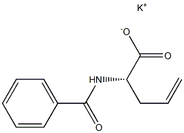 [S,(+)]-2-(Benzoylamino)-4-pentenoic acid potassium salt 结构式