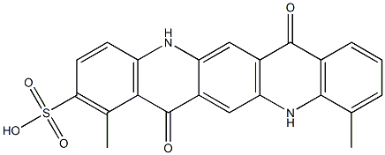 5,7,12,14-Tetrahydro-1,11-dimethyl-7,14-dioxoquino[2,3-b]acridine-2-sulfonic acid 结构式