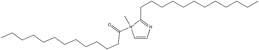 2-Dodecyl-1-methyl-1-tridecanoyl-1H-imidazol-1-ium 结构式