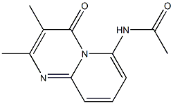 6-Acetylamino-2,3-dimethyl-4H-pyrido[1,2-a]pyrimidin-4-one 结构式