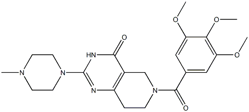 2-(4-Methylpiperazino)-6-(3,4,5-trimethoxybenzoyl)-5,6,7,8-tetrahydropyrido[4,3-d]pyrimidin-4(3H)-one 结构式