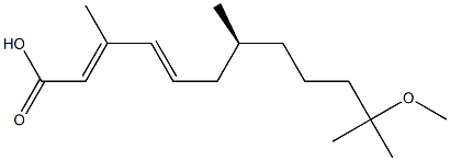 (2E,4E,7S)-11-Methoxy-3,7,11-trimethyl-2,4-dodecadienoic acid 结构式