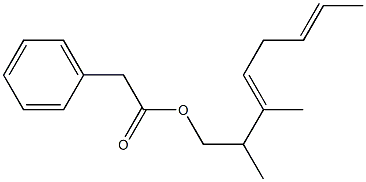 Phenylacetic acid 2,3-dimethyl-3,6-octadienyl ester 结构式