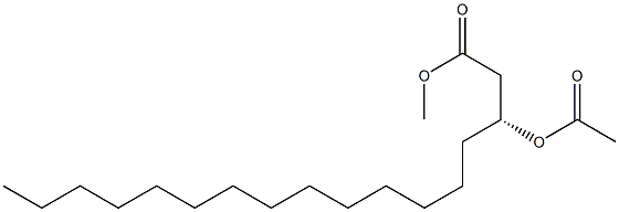 [R,(+)]-3-Acetyloxyheptadecanoic acid methyl ester 结构式