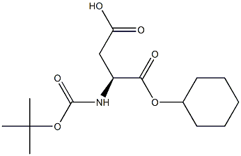 N-(tert-Butoxycarbonyl)aspartic acid 4-cyclohexyl ester 结构式