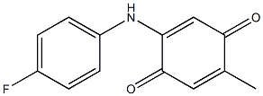 2-Methyl-5-[(4-fluorophenyl)amino]-1,4-benzoquinone 结构式